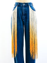 Fringed Lee Jeans Pants arcadeshops.com