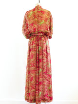 Alfred Bosand Marble Printed Gown Dress arcadeshops.com