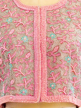 1960's Embellished Pink Cropped Jacket Jacket arcadeshops.com