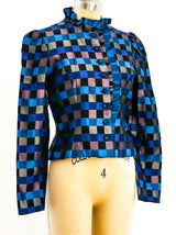 Blue Check Taffeta Jacket Jacket arcadeshops.com