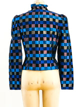 Blue Check Taffeta Jacket Jacket arcadeshops.com