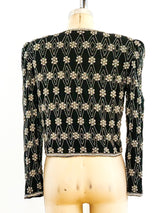 Beaded Cropped Jacket Jacket arcadeshops.com