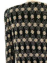Beaded Cropped Jacket Jacket arcadeshops.com