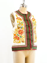 Hand Embroidered Chinese Silk Vest Top arcadeshops.com