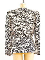 Black and White Mosaic Print Silk Jacket Jacket arcadeshops.com