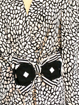 Black and White Mosaic Print Silk Jacket Jacket arcadeshops.com