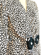 Black and White Mosaic Print Silk Jacket Jacket arcadeshops.com
