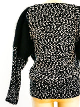 Black and White Angora Sweater Top arcadeshops.com