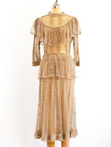 Beige Crochet Victorian Inspired Dress Dress arcadeshops.com