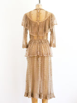 Beige Crochet Victorian Inspired Dress Dress arcadeshops.com