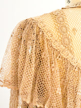 Beige Crochet Victorian Inspired Dress Dress arcadeshops.com