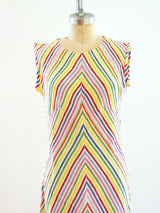 Rainbow Stripe Cotton Gauze Maxi Dress Dress arcadeshops.com