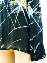 Gianni Versace Crystal Printed Silk Top Top arcadeshops.com