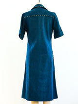Studded Denim Shirt Dress Dress arcadeshops.com