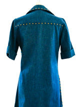 Studded Denim Shirt Dress Dress arcadeshops.com