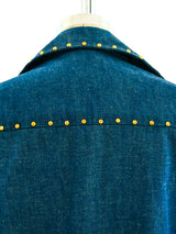 Studded Denim Shirt Dress Dress arcadeshops.com