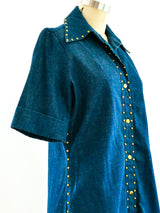 Studded Denim Shirt Dress Dress arcadeshops.com