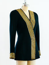Studded Black Wool Jacket Jacket arcadeshops.com