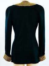 Studded Black Wool Jacket Jacket arcadeshops.com