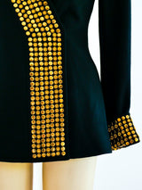 Studded Black Wool Jacket Jacket arcadeshops.com