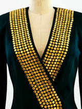Studded Black Wool Jacket Jacket arcadeshops.com