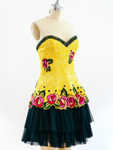 Fabrice Sequin and Tulle Cocktail Dress Dress arcadeshops.com