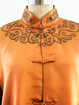 Copper Silk Chinese Robe Jacket arcadeshops.com