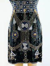 Deco Inspired Sleeveless Sequin Dress Dress arcadeshops.com