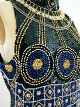 Deco Inspired Sleeveless Sequin Dress Dress arcadeshops.com
