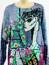 Picasso Inspired Sequin Dress Dress arcadeshops.com