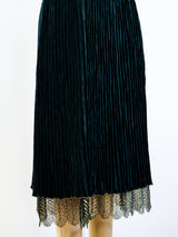 Mary McFadden Lace and Plissé Cocktail Dress Dress arcadeshops.com