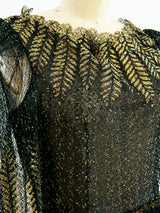 Mary McFadden Lace and Plissé Cocktail Dress Dress arcadeshops.com