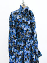 Yves Saint Laurent Blue Palm Dress Dress arcadeshops.com