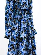 Yves Saint Laurent Blue Palm Dress Dress arcadeshops.com