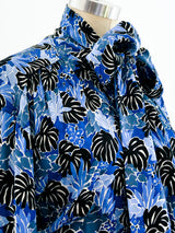 Yves Saint Laurent Blue Palm Dress Dress arcadeshops.com