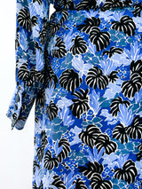 Yves Saint Laurent Blue Palm Dress Dress arcadeshops.com