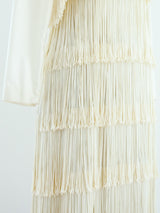 Ivory Fringe Maxi Dress Dress arcadeshops.com