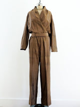 Raw Silk Jumpsuit Suit arcadeshops.com
