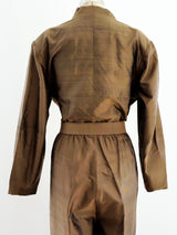 Raw Silk Jumpsuit Suit arcadeshops.com