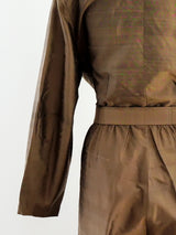 Raw Silk Jumpsuit Suit arcadeshops.com
