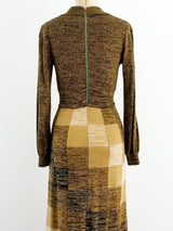 Metallic Check Knit Maxi Dress Dress arcadeshops.com