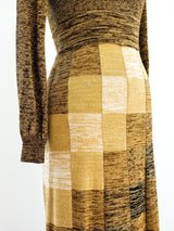 Metallic Check Knit Maxi Dress Dress arcadeshops.com