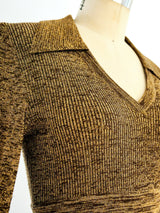 Metallic Check Knit Maxi Dress Dress arcadeshops.com