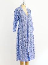 Periwinkle Floral Lace Duster Jacket arcadeshops.com