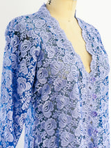 Periwinkle Floral Lace Duster Jacket arcadeshops.com