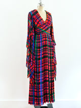 Mollie Parnis Kimono Sleeve Maxi Dress Dress arcadeshops.com