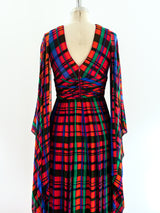 Mollie Parnis Kimono Sleeve Maxi Dress Dress arcadeshops.com