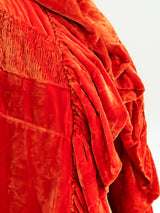 Burnt Orange Velvet Shawl Jacket arcadeshops.com