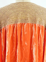 1920's Peach Velvet and Lace Top Jacket arcadeshops.com