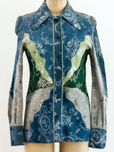 Roberto Cavalli Pinwheel Suede Top Top arcadeshops.com